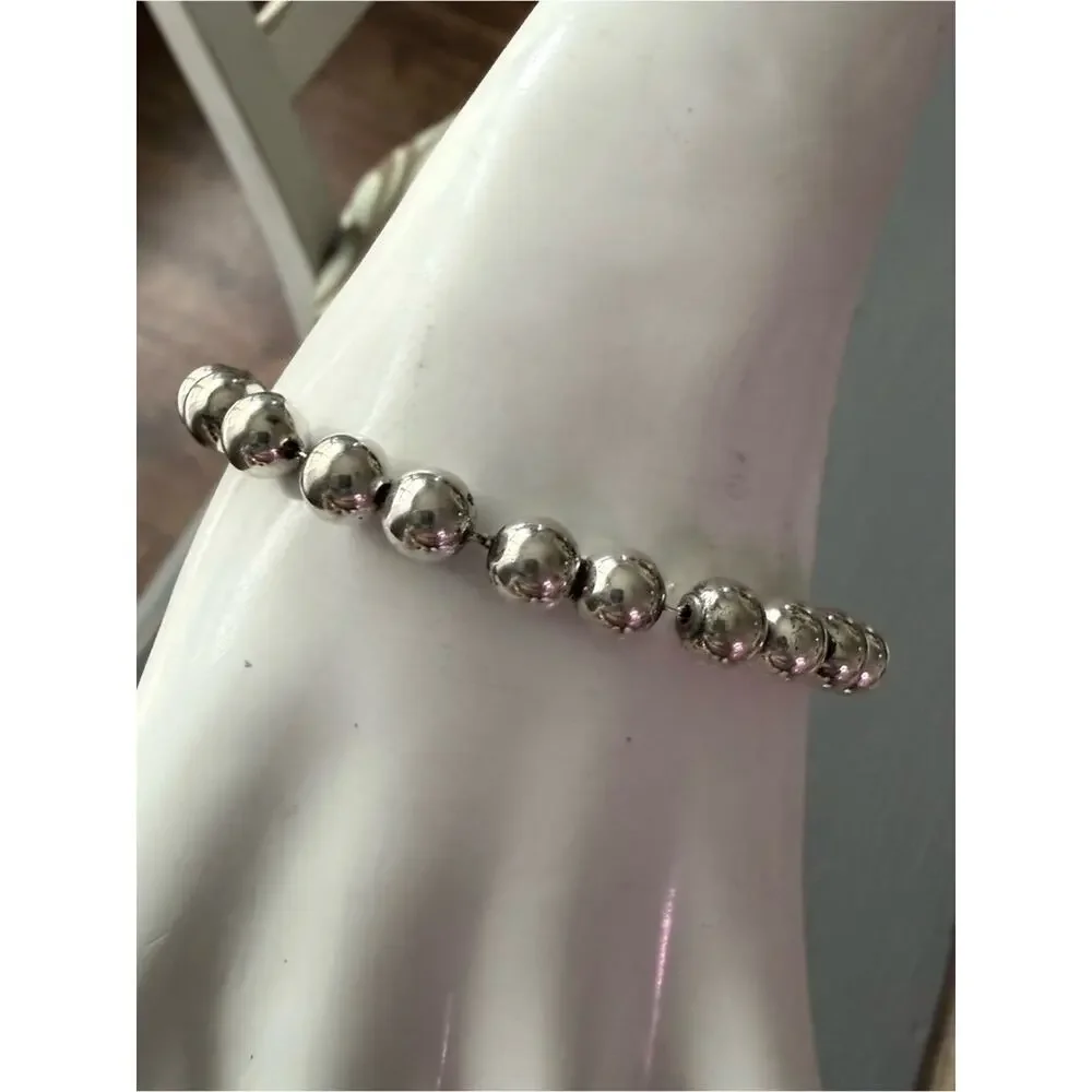925 Sterling Silver Ball Beads Bracelet